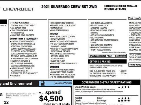 Used 2021 Chevrolet Silverado 1500 RST w/ Bed Protection Package image 21