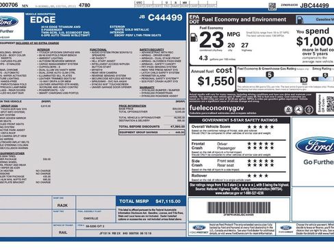 Used 2018 Ford Edge Titanium w/ Equipment Group 302A AWD/4WD image 4