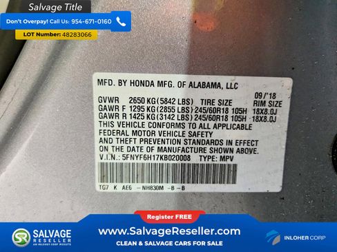 Used 2019 Honda Pilot LX image 17