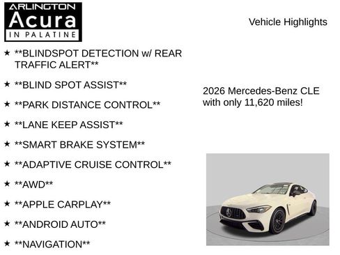 Used 2026 Mercedes-Benz CLE 53 AMG 4MATIC Coupe w/ Driver Assistance Package image 8