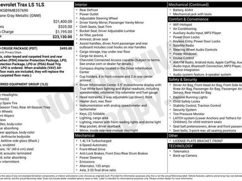 Certified 2021 Chevrolet Trax LS w/ Tint and Cruise Package image 29