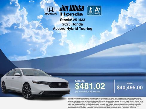 New 2025 Honda Accord Touring image 3