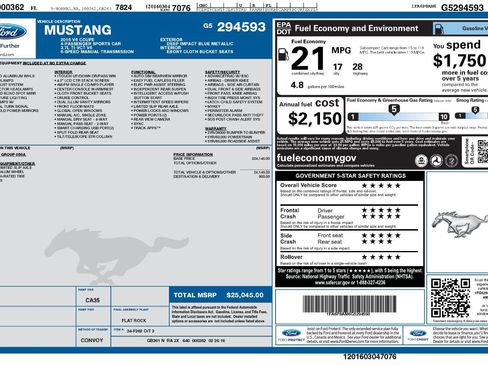 Used 2016 Ford Mustang Coupe RWD image 2