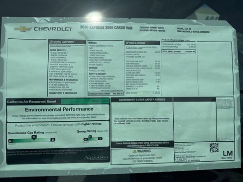 New 2026 Chevrolet Express 2500 w/ Driver Convenience Package RWD image 13