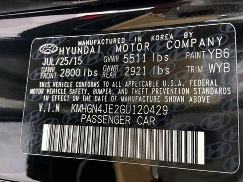 Used 2016 Hyundai Genesis 3.8 w/ Option Group 02 image 35