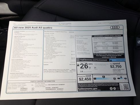New 2025 Audi A5 2.0T Premium Plus image 18