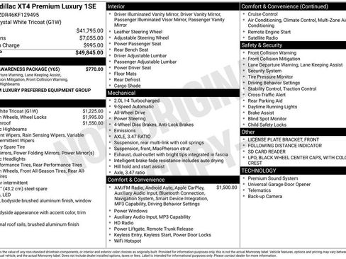 Used 2019 Cadillac XT4 Premium Luxury w/ Driver Awareness Package image 3