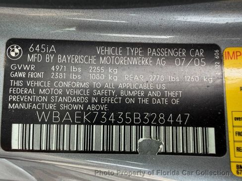 Used 2005 BMW 645Ci Convertible RWD image 72