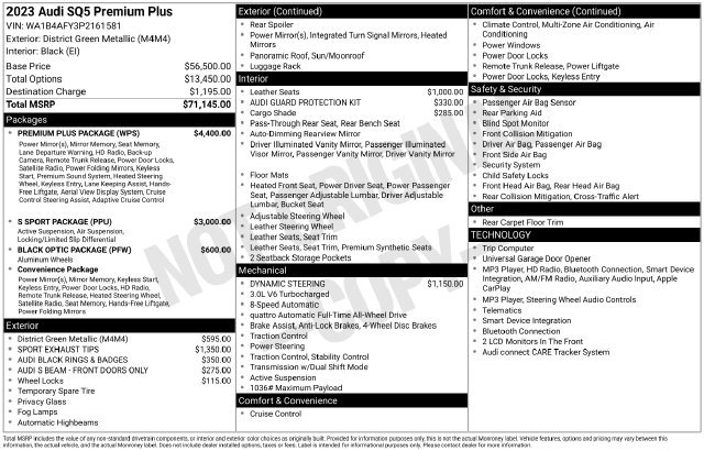 Certified 2023 Audi SQ5 Premium Plus w/ Premium Plus Package AWD/4WD image 46