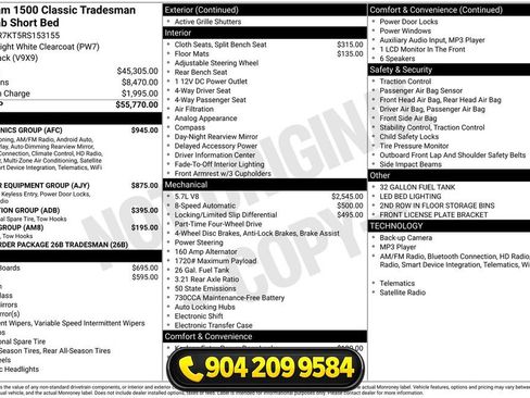 Used 2024 RAM 1500 Tradesman w/ Electronics Group AWD/4WD image 47