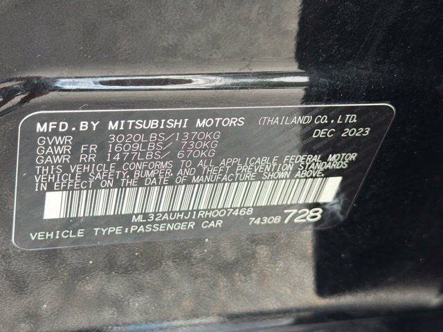 Used 2024 Mitsubishi Mirage ES FWD image 23