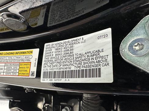 Certified 2023 Honda Accord EX image 12