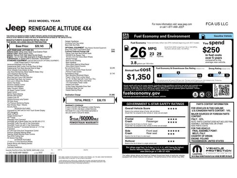 Used 2022 Jeep Renegade Altitude w/ Sun/Sound Group image 22