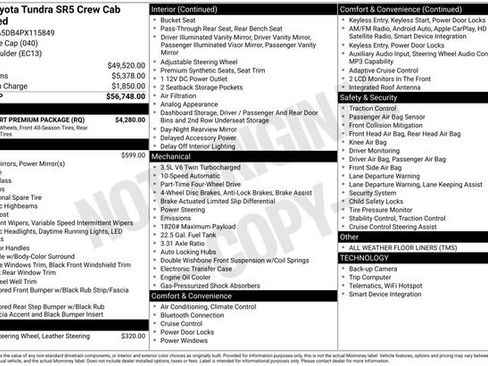 Used 2023 Toyota Tundra SR5 w/ TRD Sport Premium Package AWD/4WD image 10