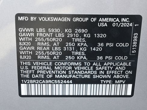 Used 2024 Volkswagen Atlas SEL image 34