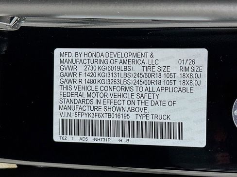 New 2026 Honda Ridgeline TrailSport image 27