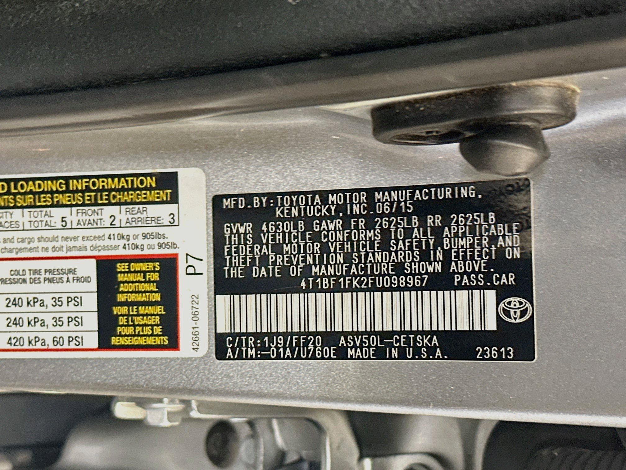 Used 2015 Toyota Camry SE FWD image 12