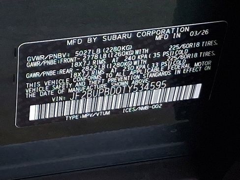 New 2026 Subaru Outback Premium AWD/4WD image 14