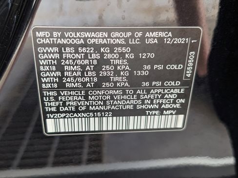 Used 2022 Volkswagen Atlas SE image 36