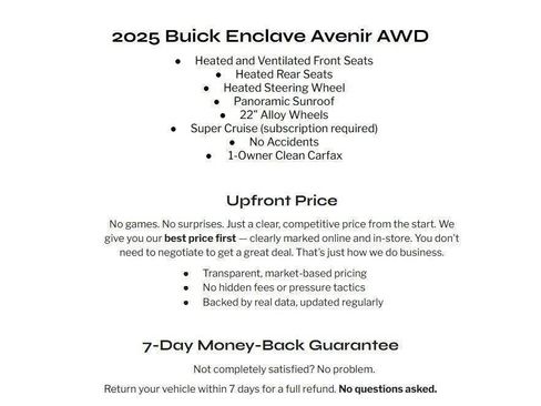 Used 2025 Buick Enclave Avenir w/ Super Cruise Package AWD/4WD image 3
