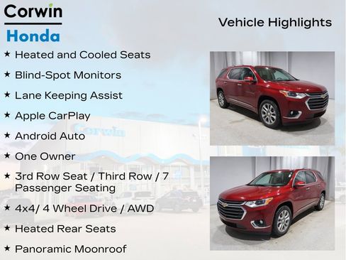 Used 2021 Chevrolet Traverse Premier w/ LPO, Floor Liner Package AWD/4WD image 11