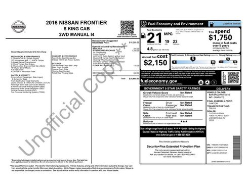 Used 2016 Nissan Frontier S w/ S Preferred Package RWD image 45