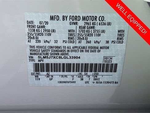 Used 2020 Lincoln Aviator Reserve w/ Equipment Group 201A AWD/4WD image 34