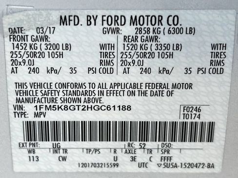 Used 2017 Ford Explorer Sport w/ Equipment Group 401A AWD/4WD image 34