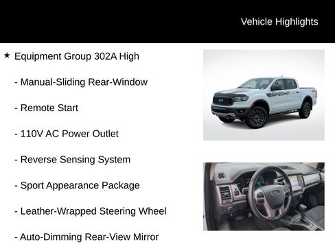 Certified 2022 Ford Ranger XLT w/ Equipment Group 302A High image 6