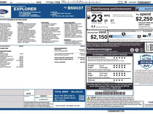 New 2026 Ford Explorer Platinum AWD/4WD image 2