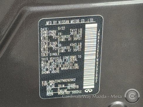 Used 2022 INFINITI QX80 Luxe w/ Cargo Package image 30