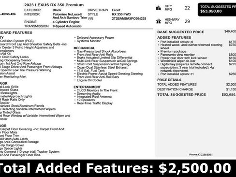 Used 2023 Lexus RX 350 Premium image 3