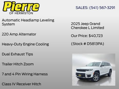 Used 2025 Jeep Grand Cherokee L Limited w/ Trailer Tow Package image 30