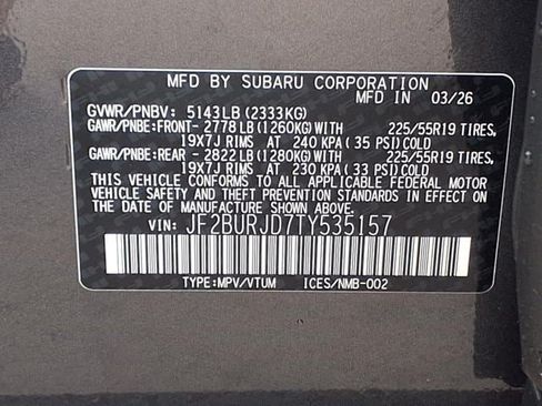 New 2026 Subaru Outback Touring XT AWD/4WD image 10
