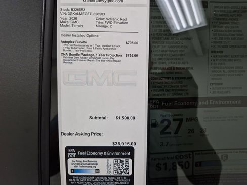 New 2026 GMC Terrain Elevation image 35