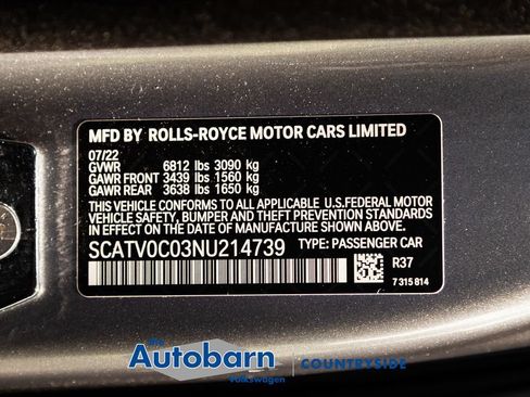 Used 2022 Rolls-Royce Ghost w/ Ghost Package AWD/4WD image 47
