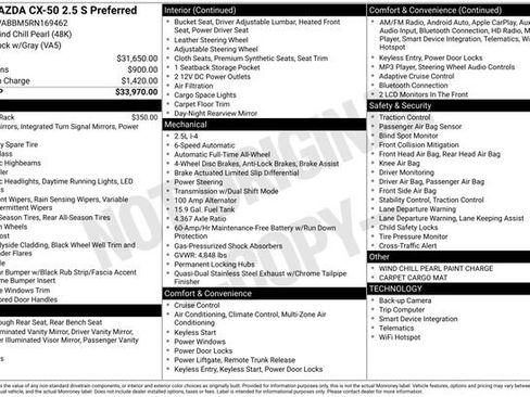 Used 2024 MAZDA CX-50 AWD 2.5 S w/ Preferred Package image 34