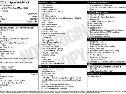 Used 2015 MAZDA MAZDA3 i Sport image 30