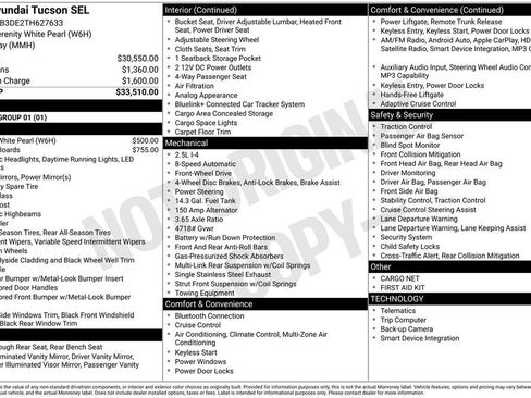 New 2026 Hyundai Tucson SEL image 1