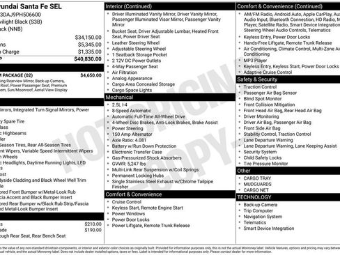 Used 2023 Hyundai Santa Fe SEL w/ Premium Package AWD/4WD image 17