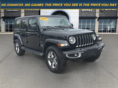 Used 2021 Jeep Wrangler Unlimited Sahara w/ Safety Group AWD/4WD image 1