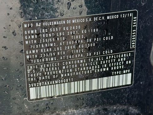 Used 2019 Volkswagen Tiguan SEL w/ 3rd Row Seat Package image 35