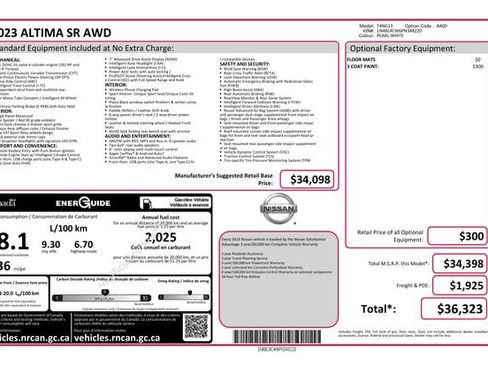 Used 2023 Nissan Altima 2.5 SR AWD/4WD image 10