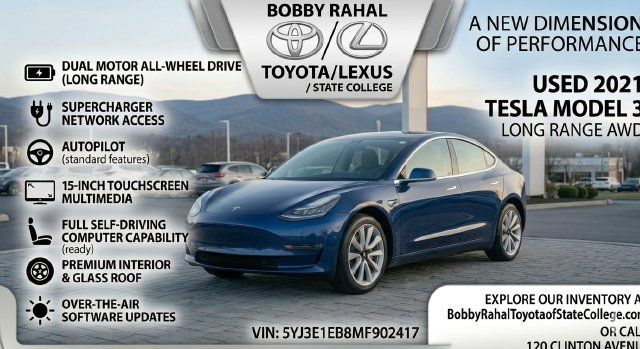 Used 2021 Tesla Model 3 Long Range AWD/4WD image 2