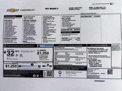 Used 2021 Chevrolet Malibu LT image 2