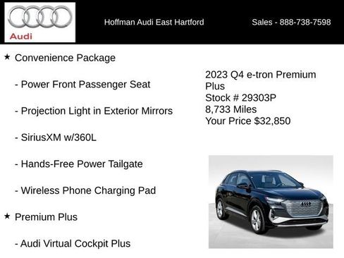Used 2023 Audi Q4 e-tron Premium Plus w/ Premium Plus AWD/4WD image 12