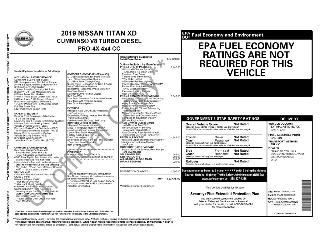 Used 2019 Nissan Titan PRO-4X w/ Pro-4x Convenience Package AWD/4WD image 2