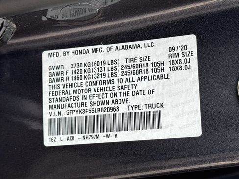 Used 2020 Honda Ridgeline RTL image 35