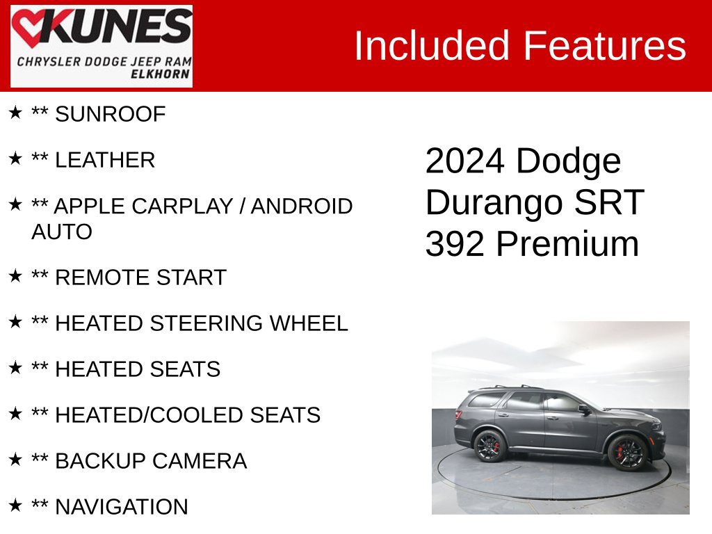 Used 2024 Dodge Durango SRT AWD/4WD image 2