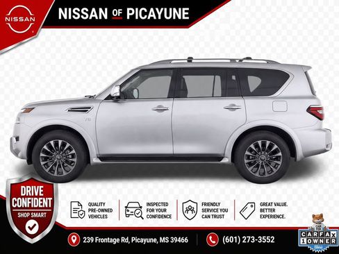 Used 2022 Nissan Armada Platinum w/ Captain's Chairs Package RWD image 2